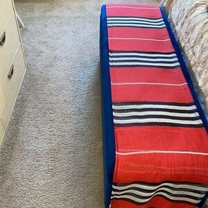 Red Fashion Striped Viscose Scarf